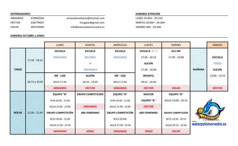 Horario CWM 14-15 HORARIOS